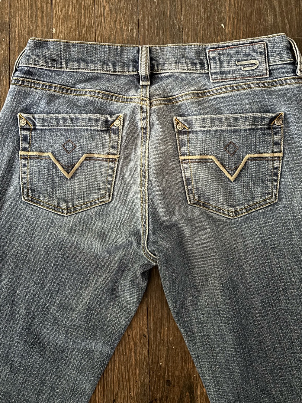 A.E.O. and ITALIAN made Diesel Industry light Indigo Blue  Jeans sz 28 - Picture 12 of 13